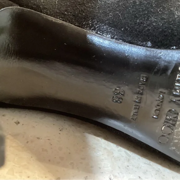 🚨Final Sale🚨!! Jimmy Choo Black Cutout Booties Heels Size 38 - Picture 8 of 10